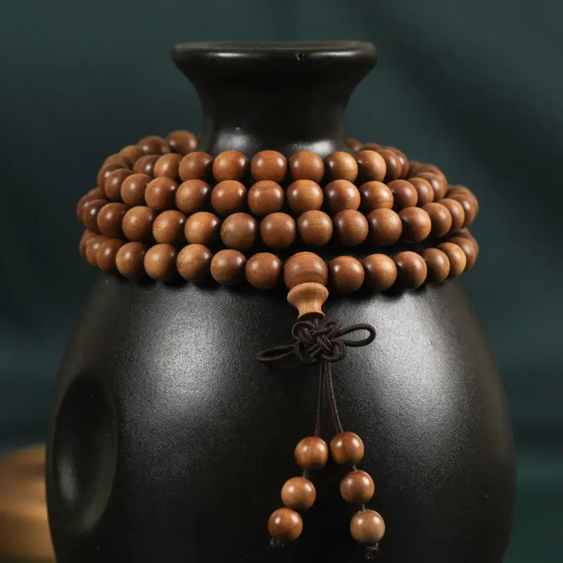 

Submerged Type India Laoshan Sandalwood Bracelet Older Material Made Prayer Beads Sandalwood Beads Amusement Article Bracelet