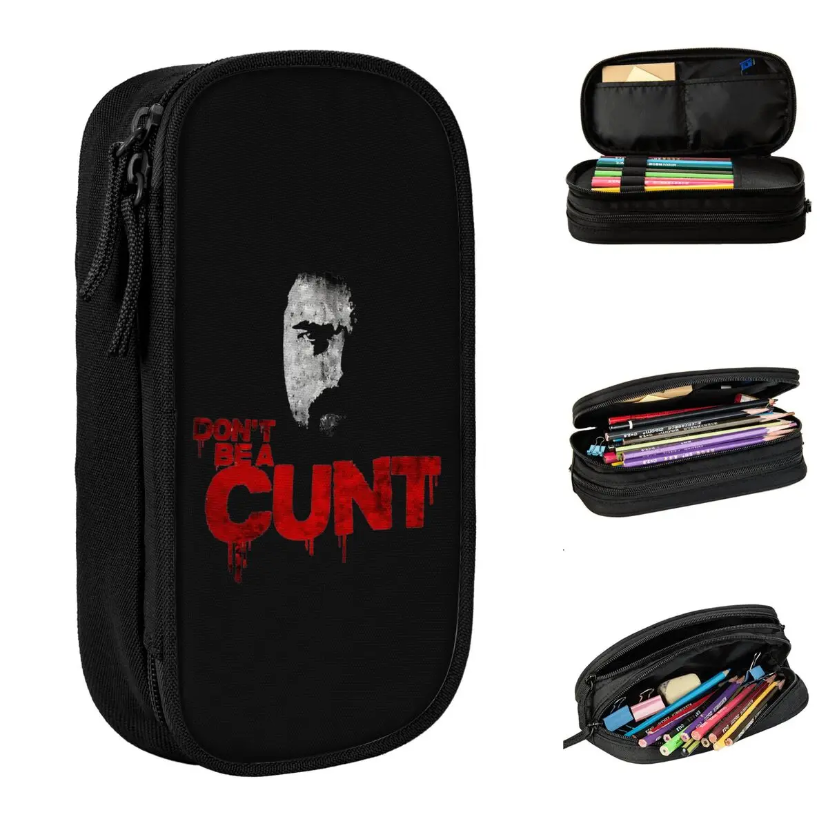 Kawaii Pencil Case Funny Quote Billy Butcher Gift Pen Box The Boys Tv Show School Pencil Cases Students Double Layer Printed