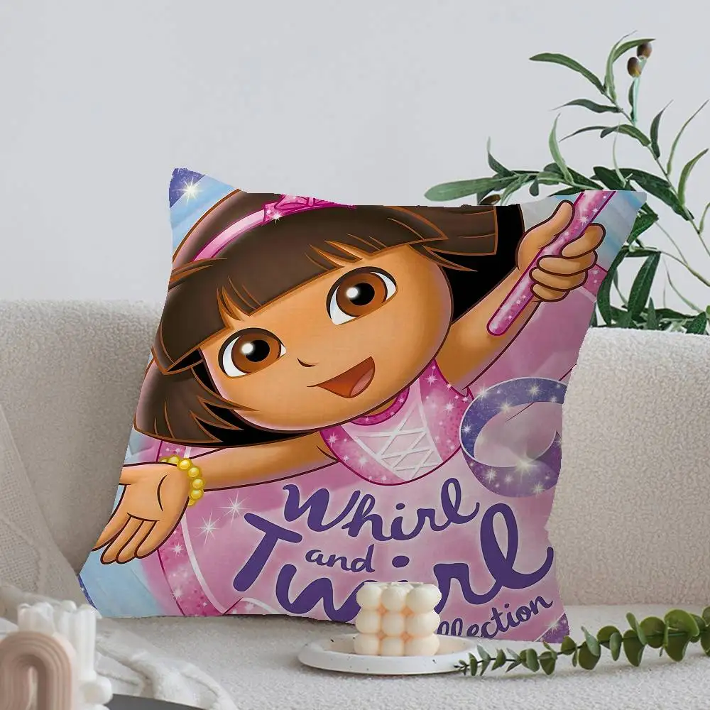 D-Dora Classic Anime Explorer Pillow Cushion Cover Pillowcase Living Room Sofa Home Decor Customized