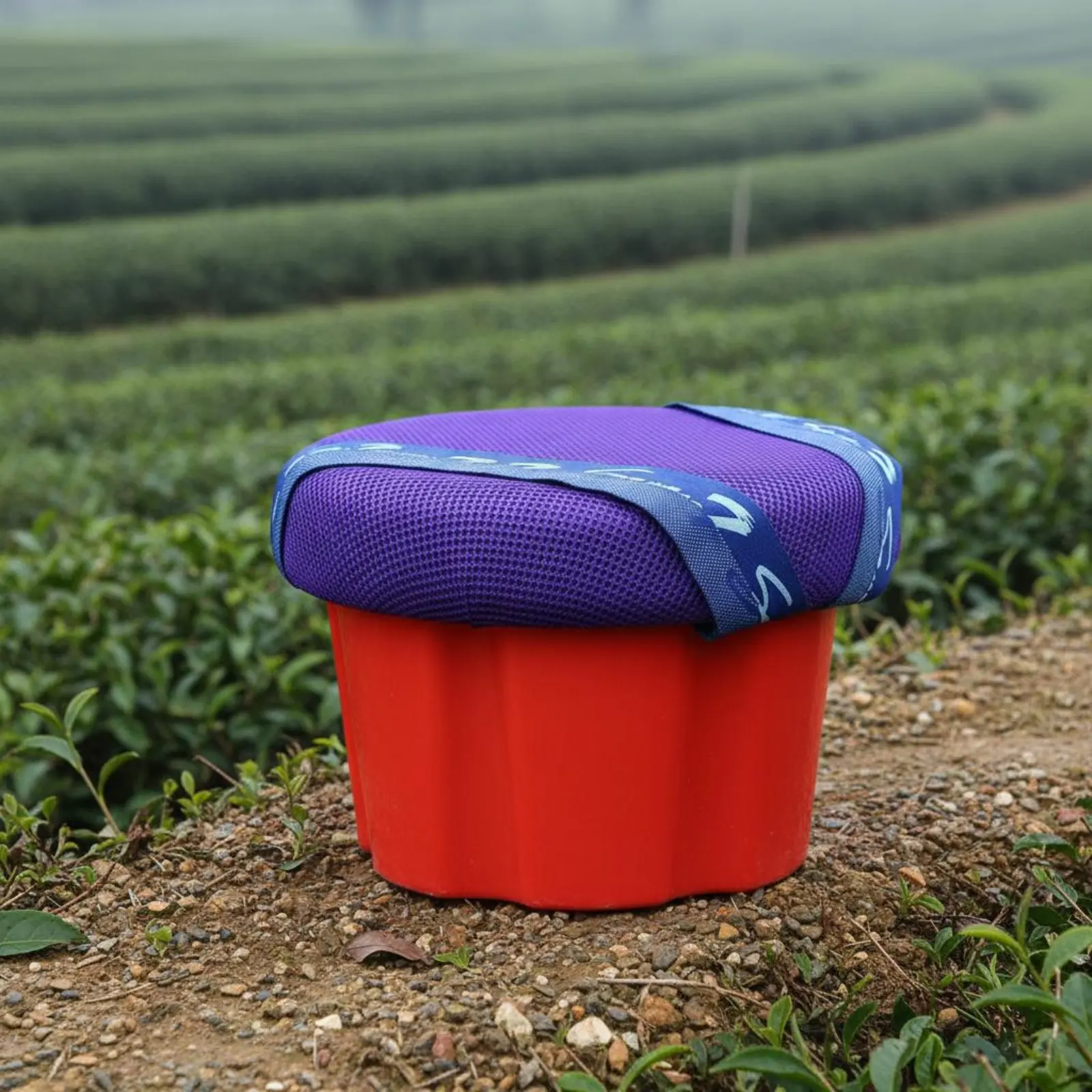 Tea Picking Stool Comfortable Seating Wearable Work Stool Low Gardening Seat Easy To Use Strapped Foam Seat Wide Applications