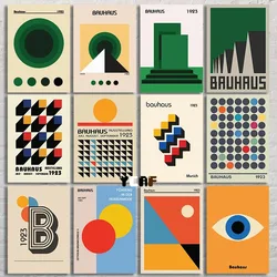 Bauhaus Vintage Abstract Art Poster Canvas Printing Abstract Fine Art Wall Art Decor Bauhaus Gallery Wall Decoration Set Prints