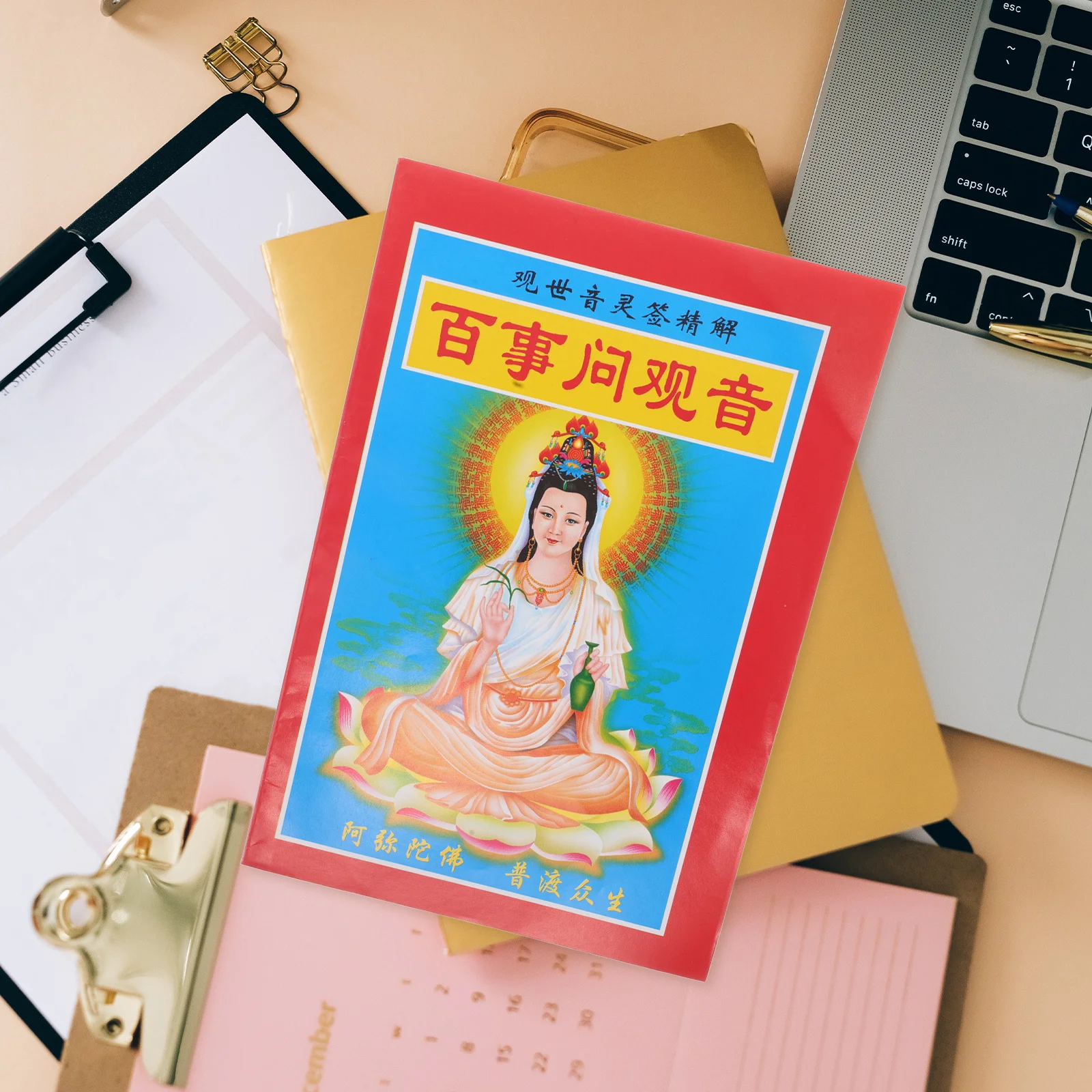 Livro de adivinhação 100 sinal guia de adivinhação guanyin varas budistas ferramenta de leitura espiritual bênçãos místicos casa