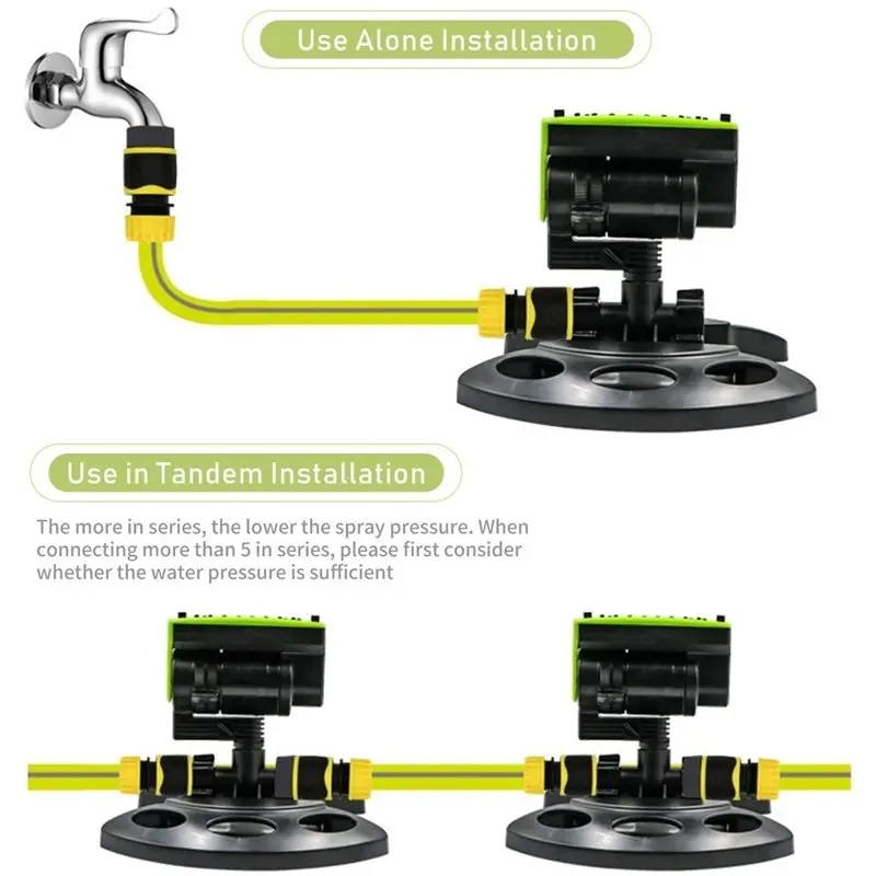 AAAN-1PC 16 Holes 180° Rotating Lawn Sprinkler Large Coverage Outdoor Garden Water Hose For Yard, Patio, Courtyard Grass Irrigat