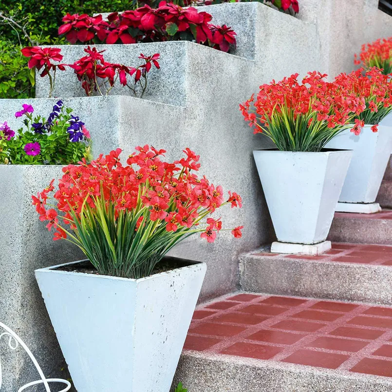 Künstliche Blumen, Wasserpflanzen, Brautstrauß für Hochzeiten, Scrapbooking, Dekoration für Zuhause, Zimmer, Vase, für den Außenbereich, Garten, Bonsai, für Feste. – Detail 7