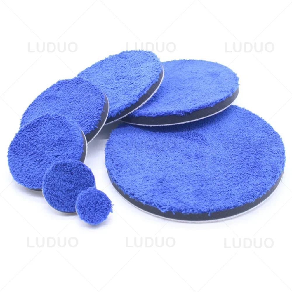 2/3/4/5/6/7inch Microfiber Polishing Pad For Cars Body Polish Wax Buffer Pad Wash Cleaning Micro Fiber Polishing