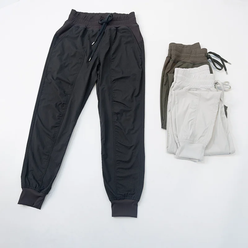 

Women Sports Yoga Pleated Lightweight Breathable Comfort Slim Fit Running Joggers Drawstring Quick Dry Mid Rise For Gym & Travel