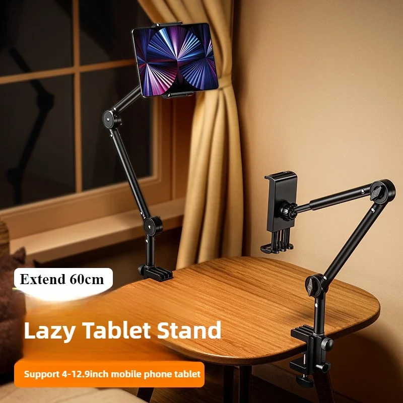 Tablet Bracket for Bed iPad Stand 360° Rotating Bed Tablet Mount Stand 4.7-12.9 inch with 90cm Metal Arm Phone Tablet Holder