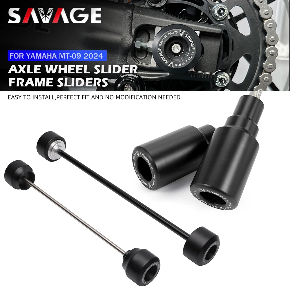 2024 для YAMAHA MT-09 слайдеры рамы задняя передняя ось вилки колесный слайдер MT09 MT 09 SP ползунок шпинделя обтекатель