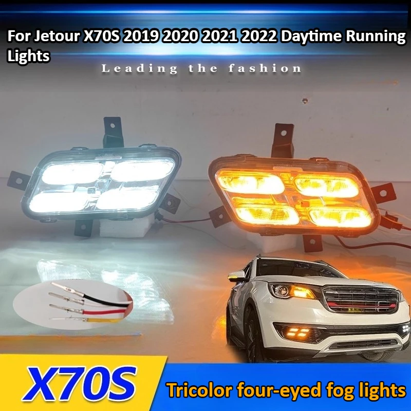 

For Jetour X70 X70S X90 X95 2019 2020 2021 2022 LED Daytime Running Lights Front Fog Lights High Brightness Decorative Lights