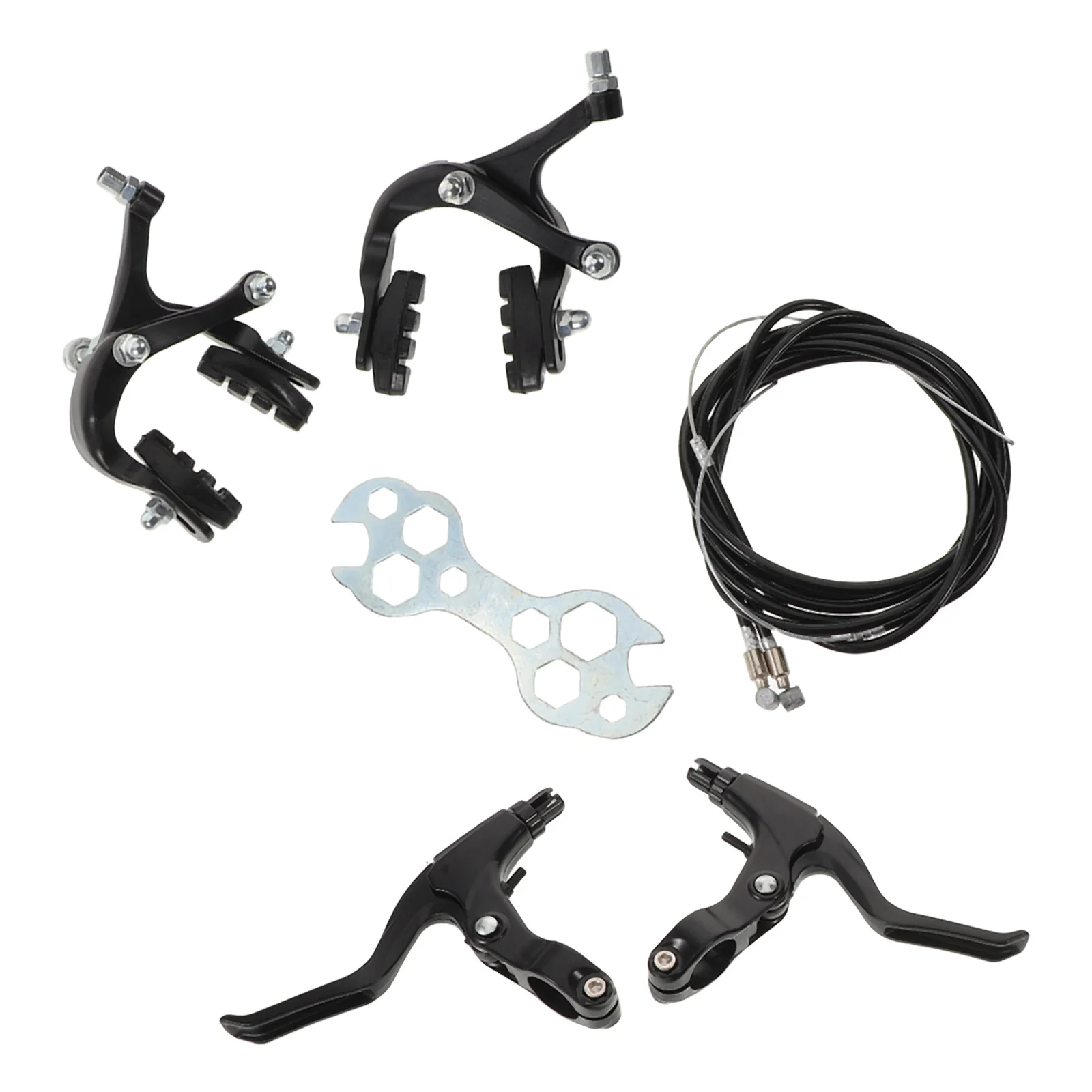 

1Set Universal Bike Brake Set Complete Front Rear Disc Hydraulic Brakes Aluminum Alloy Levers Multi-Tool Cables Kit for Mountain