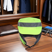 Reflective Cycling Thermal Hat Thick Fleece Lined Ear Flap Trapper Cap Windproof High Visibility Safety Winter Outdoor Riding