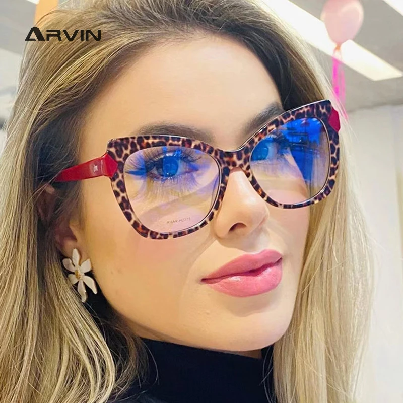 Fashion Personality Brand Cat Eye Eyeglasses Frame Women Ladies Luxury Designer Optical Anti Blue Light Glasses Frame