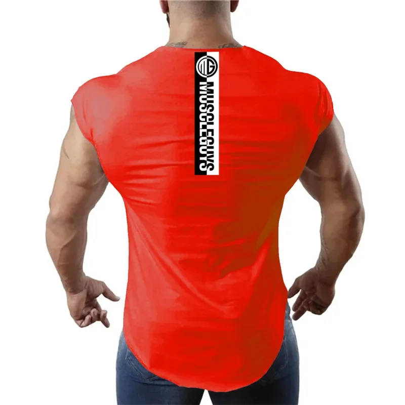 

MensTank Top Musculation Sports Singlets Sleeveless Gym Clothing Comfortable Workout Slim Vest Muscle Sportwear Cool Shirt