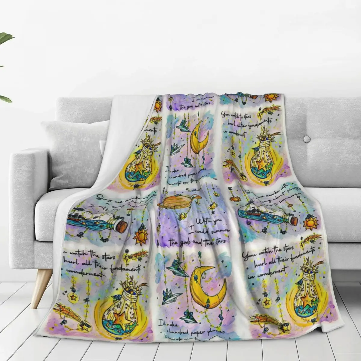 Fairy Lights Series Inspired By The Amazing Devil Blanket Fleece Portable Throw Blankets Sofa For Couch Office Throws Bedspread