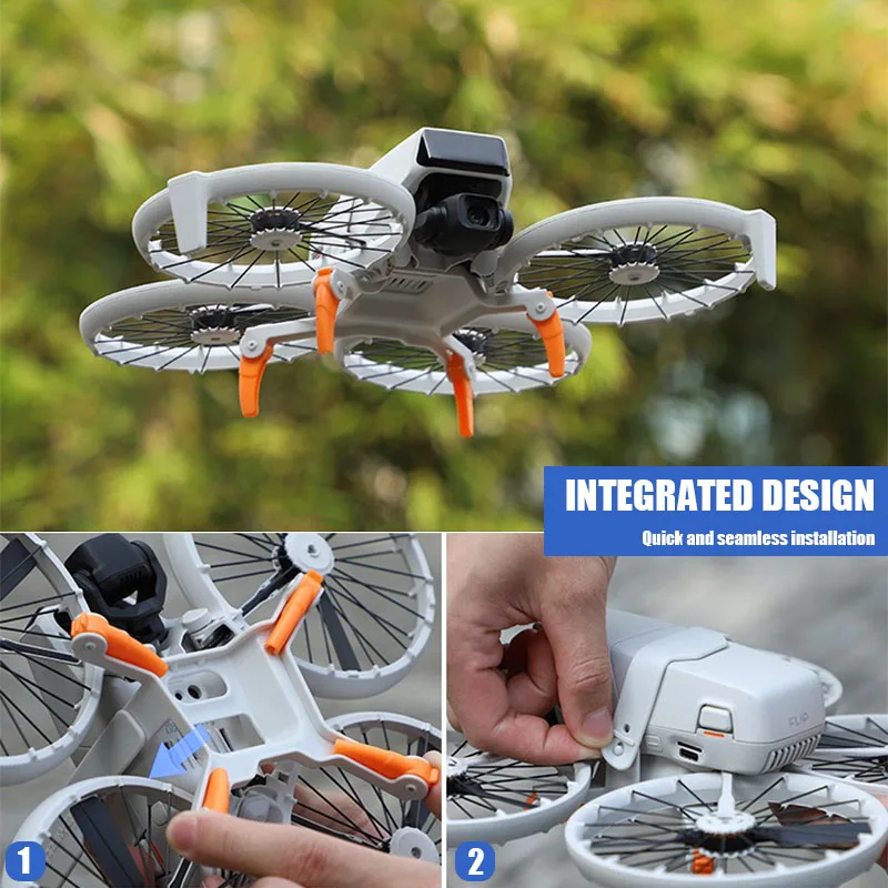 VOLODYMYR Foldable Spider Landing Gear for DJI Flip Drone Anti-Scratch Height Adjustable Leg Extenders EASY Installation