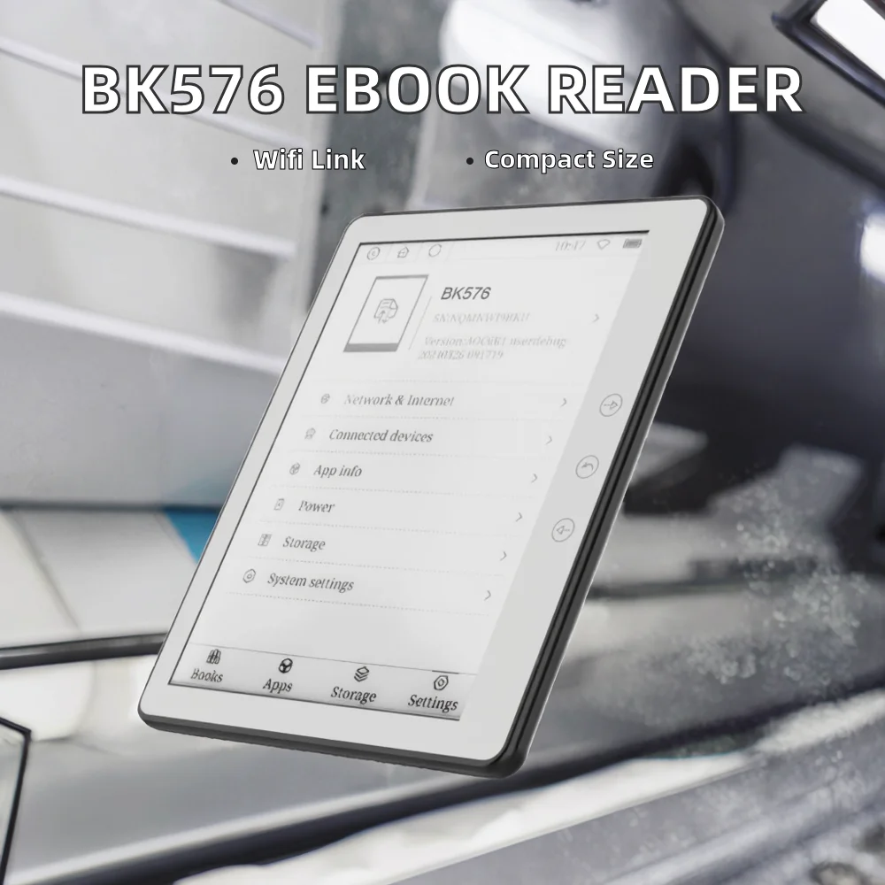 BK576 قارئ الكتب الإلكترونية مقاس 5.76 بوصة مع أندرويد وواي فاي سهل الحمل بسعر الجملة دعم إسباني صغير TXT للمسلمين OEM
