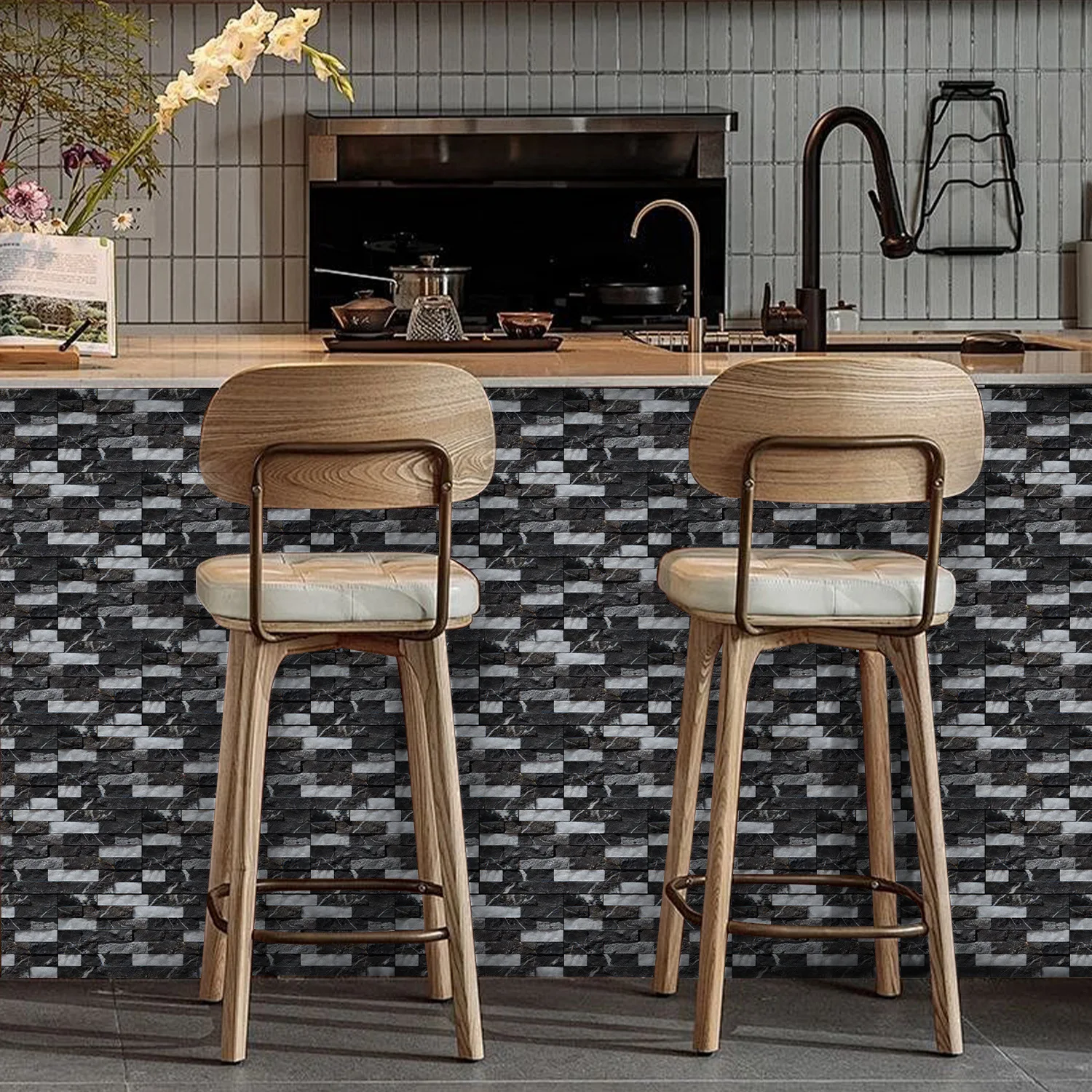 

Industrial Style Beautification and Decoration Retro American-Style Tile Stickers Self-Adhesive Waterproof Pvc Wall Decoration K