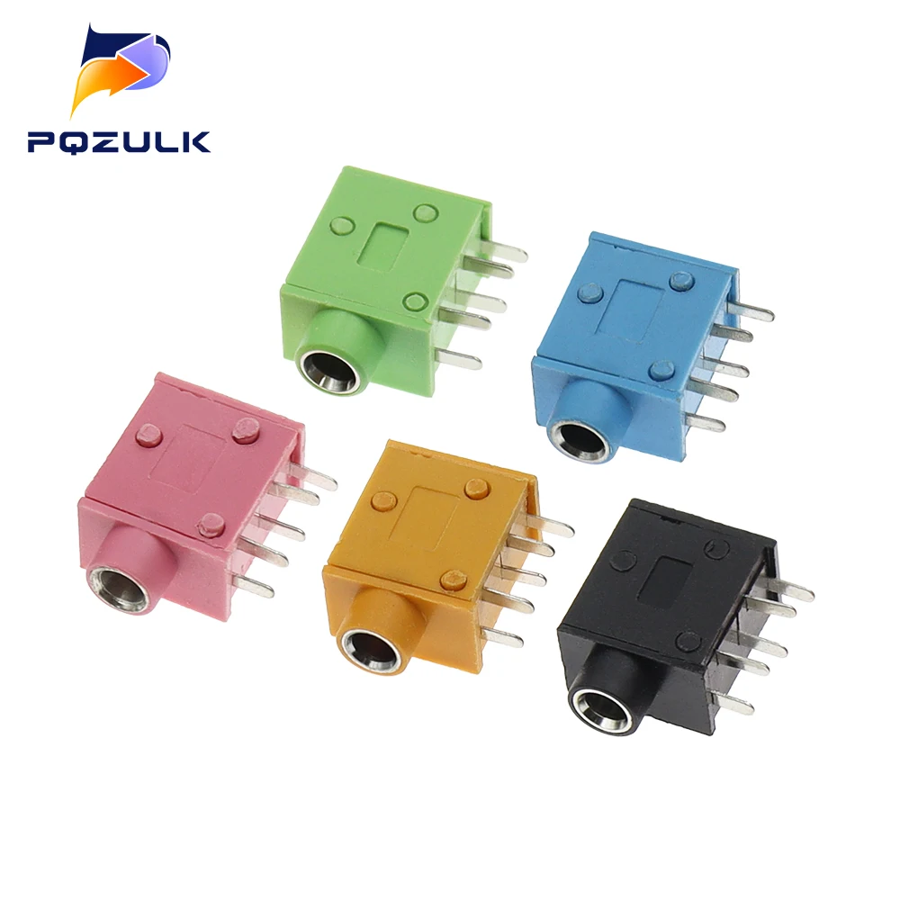 10Pcs Headphone Jack PJ-325 3.5MM Stereo Female Socket 3.5 Audio Earphone Connector PJ-325 Audio Jack Socket Multicolor