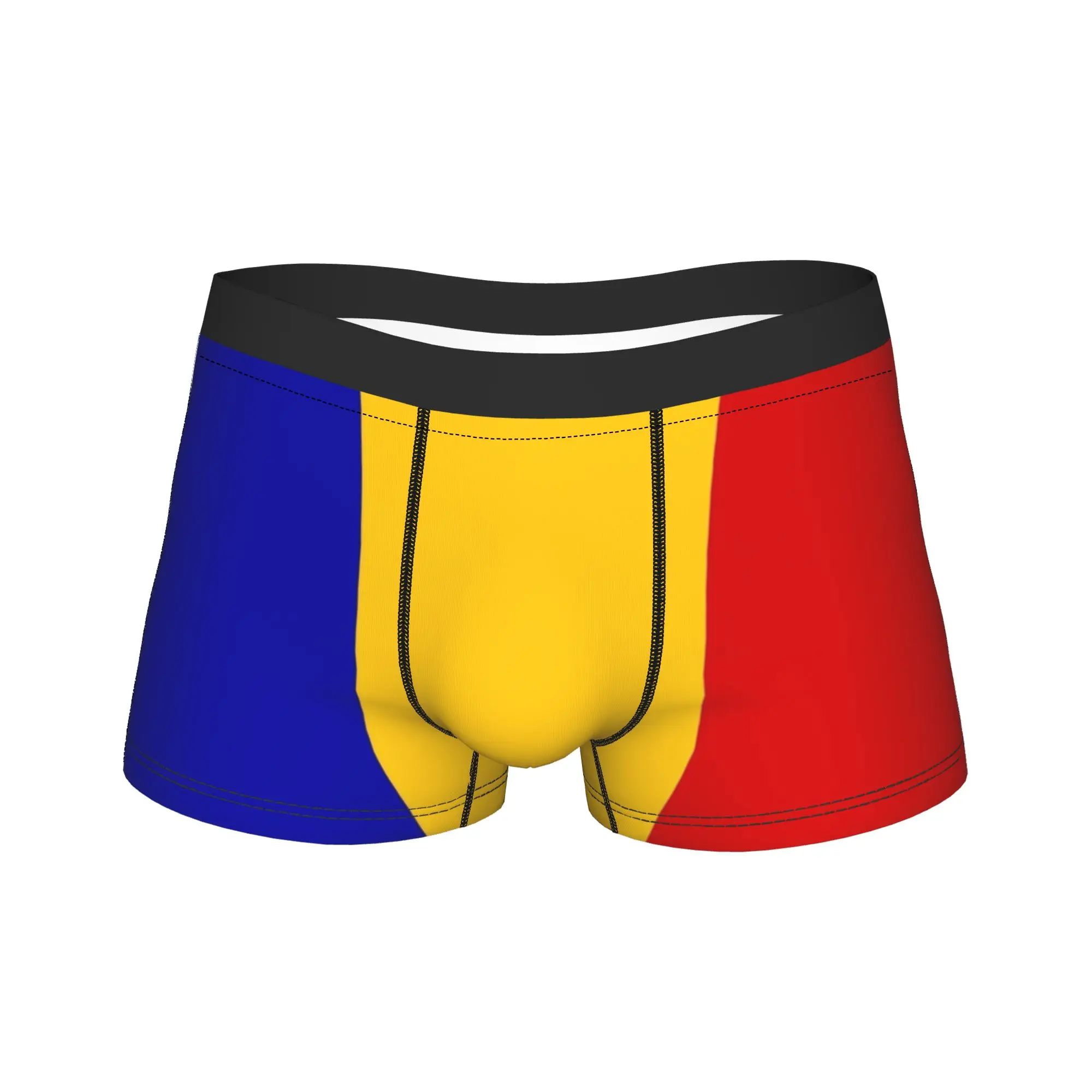 Man Romanian Flag Romania Pride National Patriotism Boxers HumorGift Underwear  Boxer Briefs