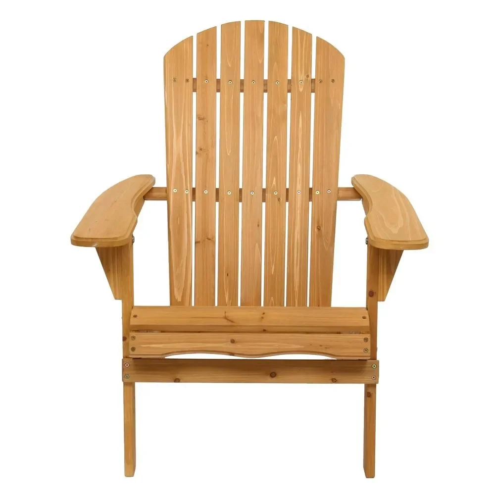 

Folding Adirondack Chair Outdoor Wooden Accent Lounge Chair for Yard Poolside