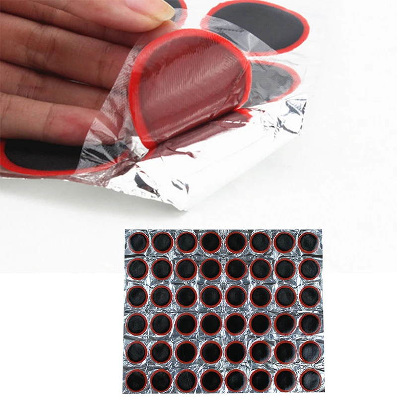 48pcs Tire Patch Rubber Bike Tyre Repair Pad Portable Tire Inner Tube Pad Bicycle Repair