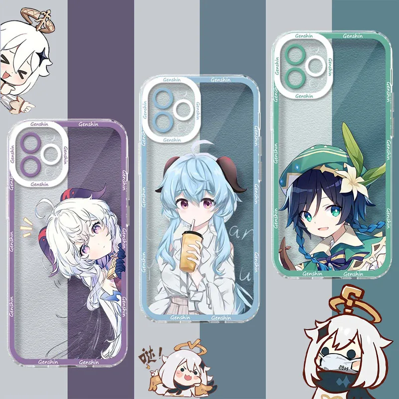 

Милый чехол для телефона Genshin Impact для Samsung Galaxy S25 Ultra S23 S22 S21 S24 Plus FE A56 A36 5G A16 A06 4G A17 A07 Note 20 Cover