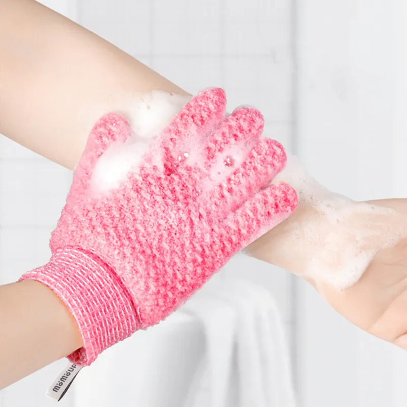 Bath Glove Bath Exfoliating Mitt Gloves For Shower Body Brush Fingers Towel Body Massage Sponge Decontamination Bath Towel