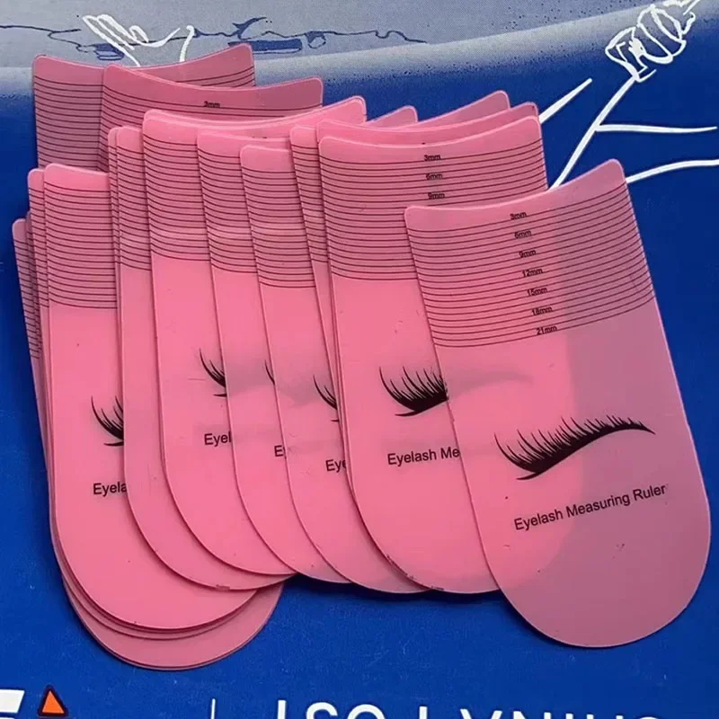 5/10PCS Eyelash Length Measuring Ruler Portable Eyebrow Soft Plastic Ruler Makeup Tool Eyelash Extension Growth Accessory