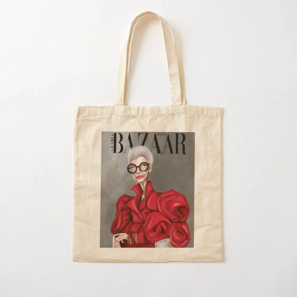 Iris Apfel wird 100 - Magazin-Cover Tote Bag Handbags women custom fabric bag Cloth bag Canvas Tote