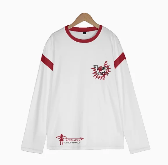 Camiseta de manga larga del Anime Touhou Project Remilia Scarlet para hombre y mujer, disfraz de Cosplay, Tops sueltos informales para estudiantes, 2024