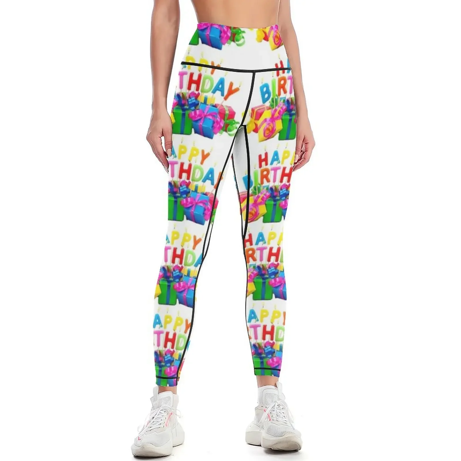 

Happy Birthday Leggings flared gym top Fitness woman legging pants raises butt Womens Leggings