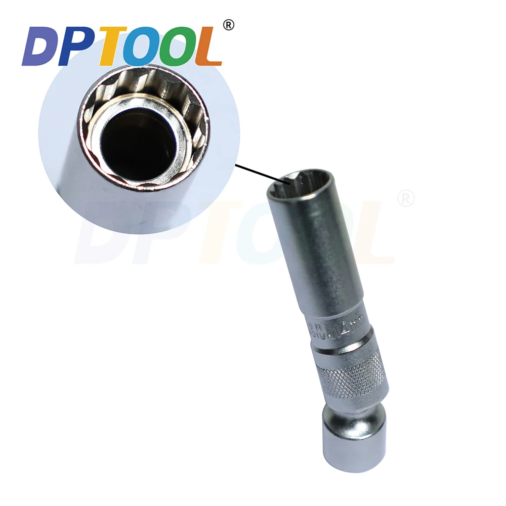 DPTOOL 얇은 벽 점화 플러그 소켓 범용 조인트, 마그네틱 플렉시블 소켓 렌치, 자동차 수리 도구, 14mm, 16mm, 신제품