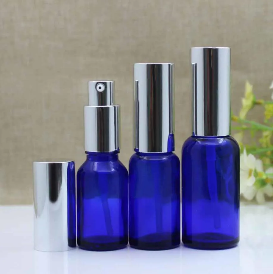 10ml clear/blue/green/brown glass bottle pump essential oil serum  moisture essence mist sprayer liquid skin care cosmetic pack