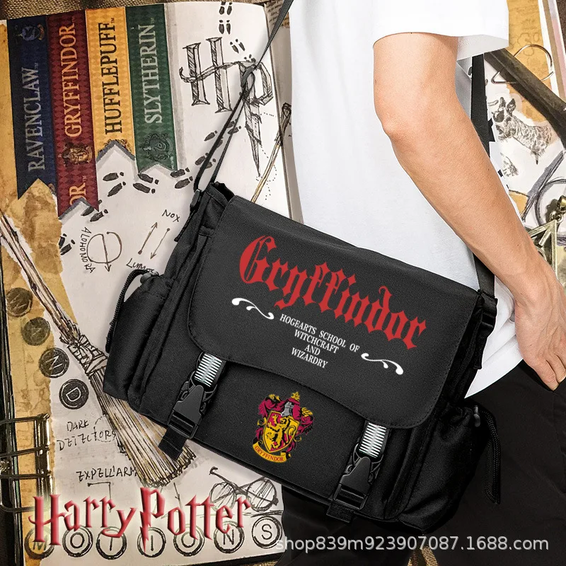 Harryy Potter Film and Television Peripherals Crossbody Backpacks for Men and Women StudentGryffindor Slytherin Computer Bags