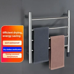 Electric Towel Rack App-Controlled Towel Warmer Sterilizing Towel Dryer with Timer Constant Temperature Bathroom Heater