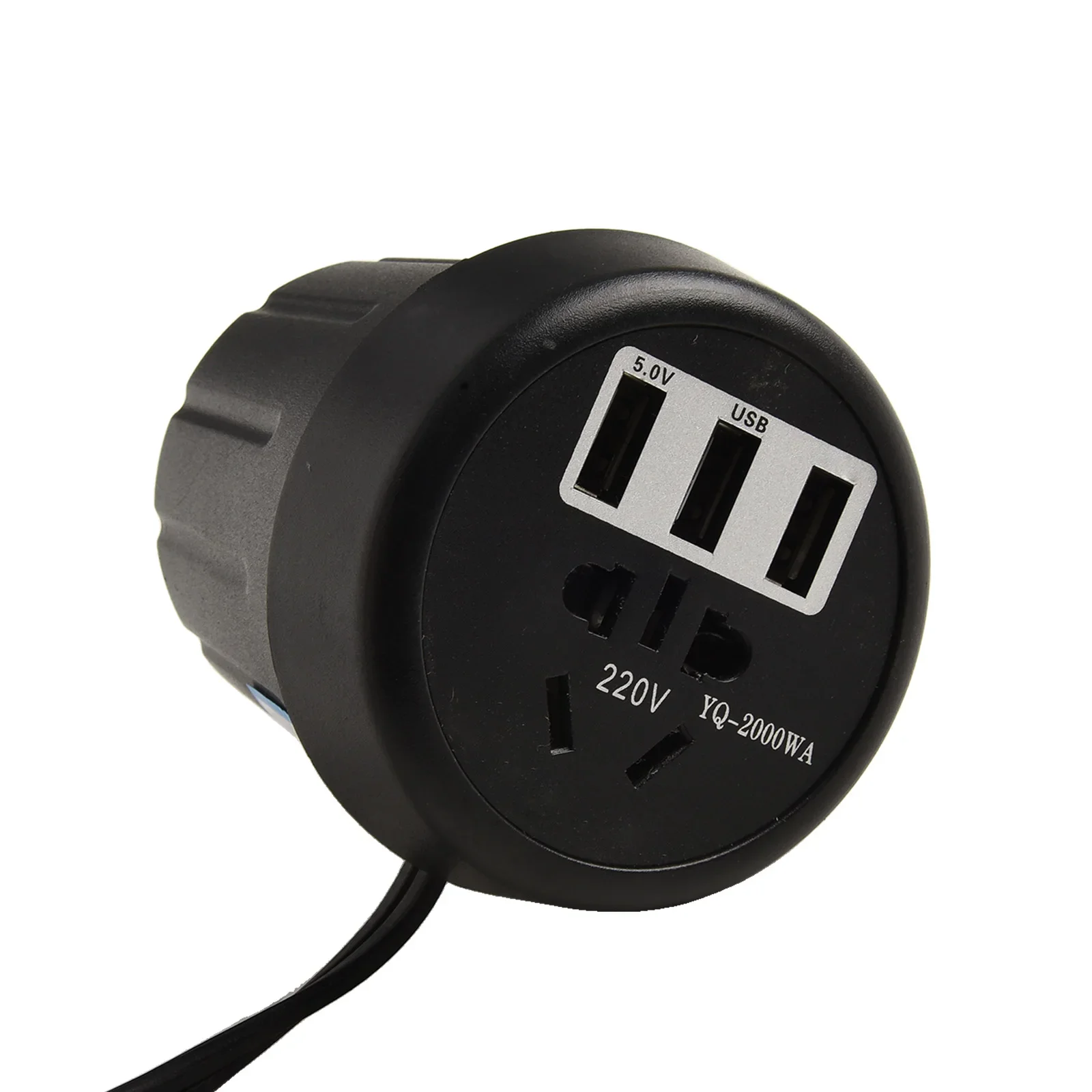 

Гладкий и блестящий, без вибрации, автомобильный инвертор DC 12V/24V 150W с 2 быстрыми USB-портами, 220V AC, зарядное устройство 5-в-1 для автомобиля