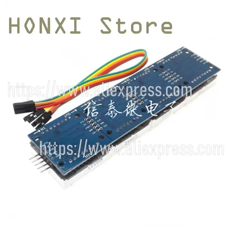 1PCS MAX7219 lattice modules 4 and single-chip microcomputer control display module driver module to send 5P line