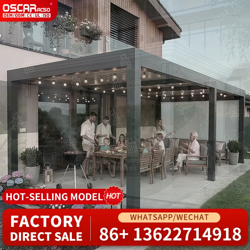 Wholesale Outdoor Aluminium Louvre Pergola Modern Bioclimatic 5x3 4x3 6x4 Size For Gardens Patios Balconies In European Countrie