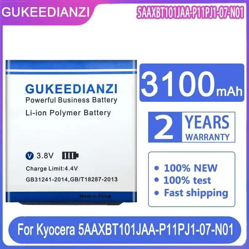 

3100 мАч аккумулятор мобильного телефона премиум-класса для Kyocera 5AAXBT101JAA-P11PJ1-07-N01