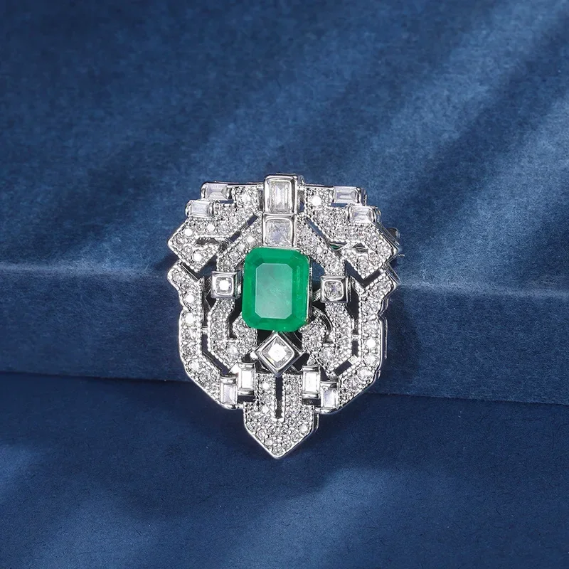 

SrJewelry Женская Брошь в Корейском стиле красочное сокровище в европейском и американском стиле имитация бриллиантов изумрудно-красная брошь аксессуары