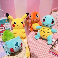 Pokémon Pikachu Animais de pelúcia Bonecas de pelúcia, brinquedos figurativos, Charizard, Bulbasaur, Cartoon Doll Toy infantil, presentes de aniversário, 20cm