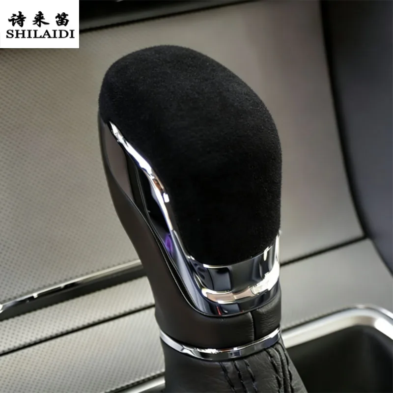Suede leather Car Wrapping ABS Gear Shift Knobs Head For MG ZS EV AT MG6 2018-2025 handle Cover Sticker interior Accessories