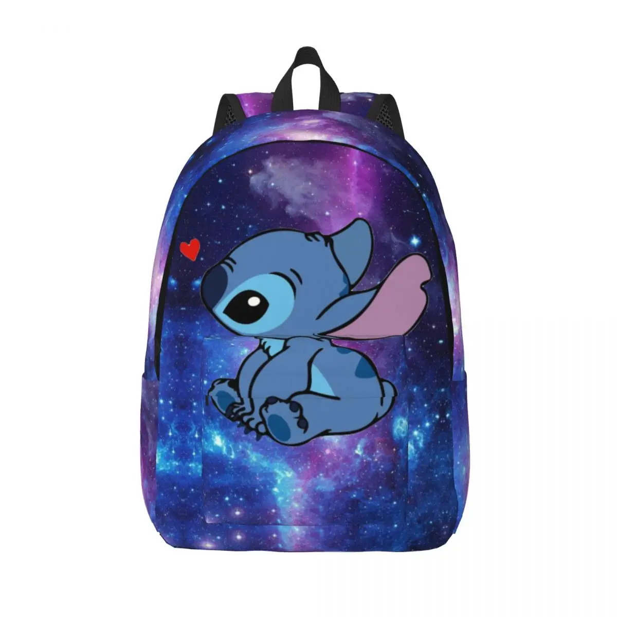 Stitch In Love CAN o Stitch Sac à dos classique avec poche pour étudiant, sac de jour de voyage de randonnée pour hommes et femmes, sacs en toile d'université