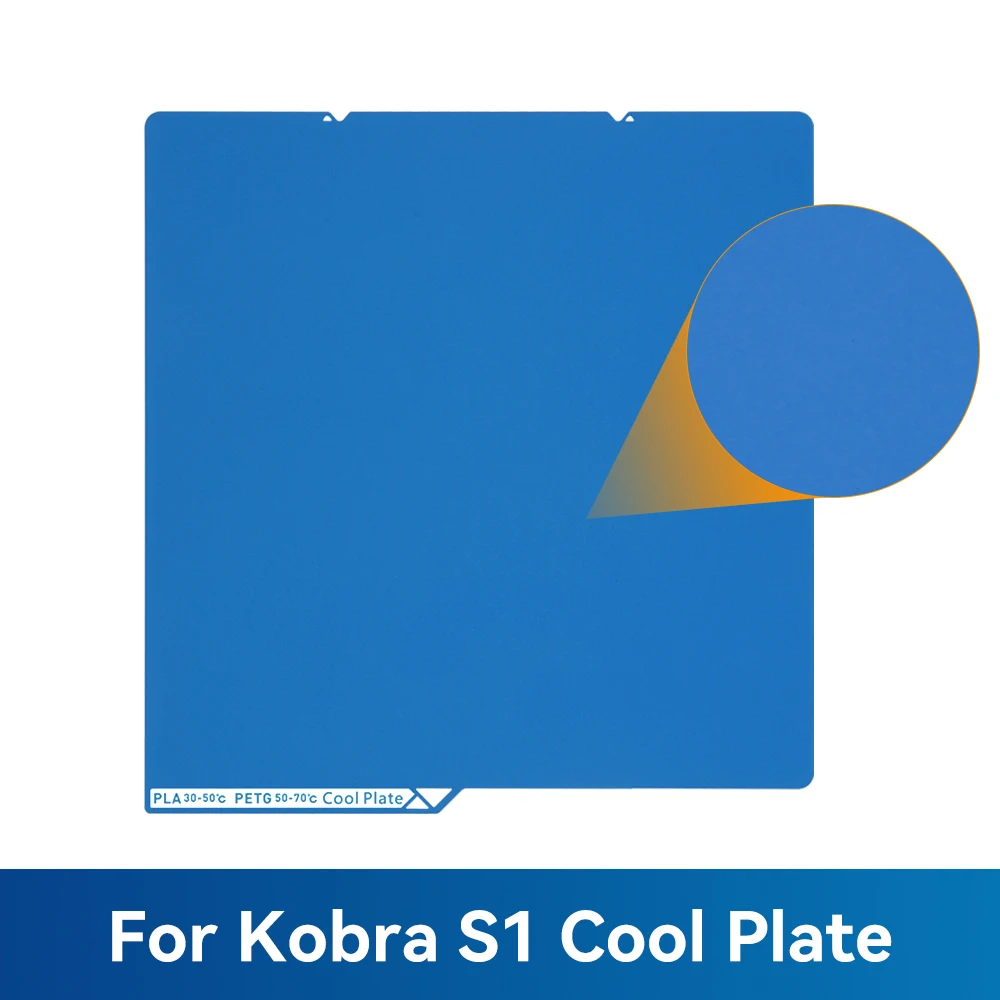 

For Anycubic Kobra S1 Cool Plate Double-Sided Strong Adhesion Easy Model Removal 3D Printer PartBed Surface Replacement PLA/PETG
