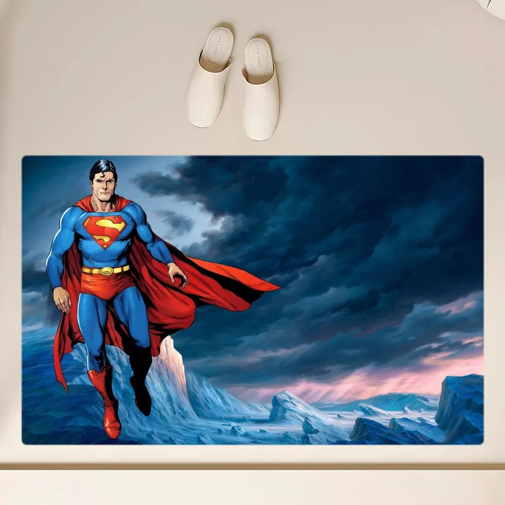 BEAST KINGDOM Superman Floor Mat Anti-Slip Bathroom Kitchen Bedroom Living Room Entrance Rug Home Decor