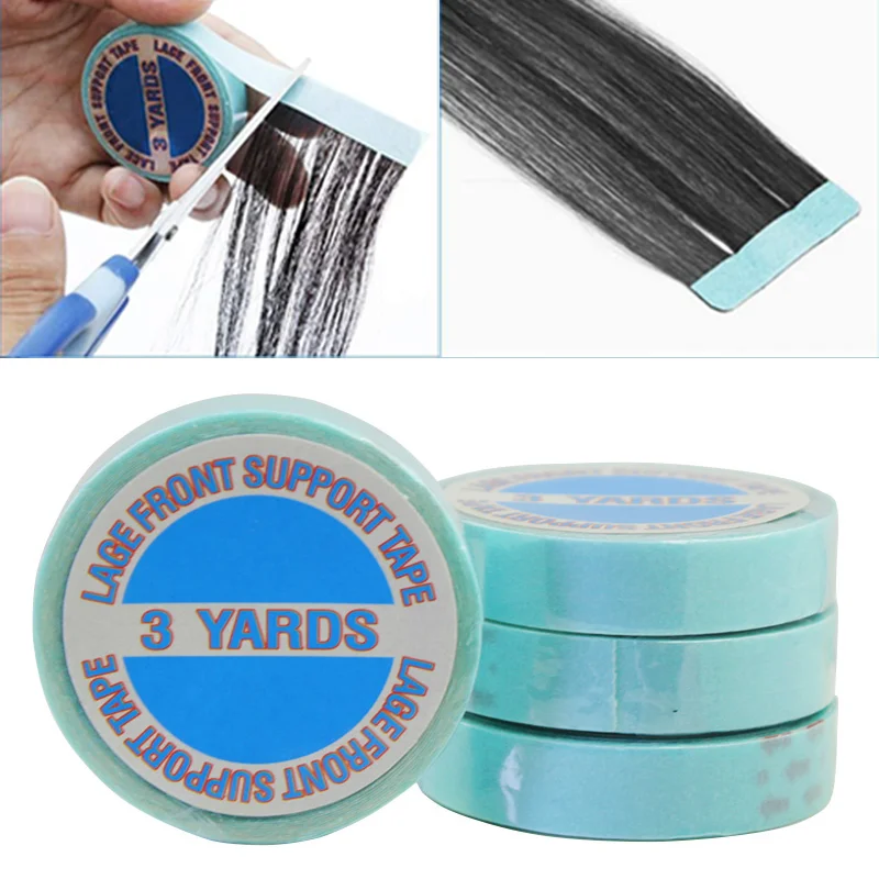 

3PCS/Lot 3 Yards Hair Extension Tape Waterproof Double Sided Adhesive Tape for Toupee Frontal Strong Hold Lace Front Wig Tape