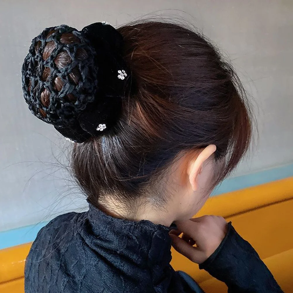 

4pcs Hair Bun Cover Hairnets For Women Nurse Dancer Waitress Fashion Ballet Hair Accessories Bun Net Fine Workmanship Elegant