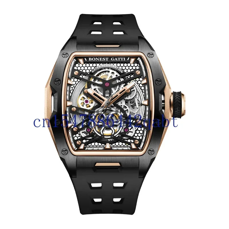 BONEST GATTI watch fully automatic mechanical watch wholesale double-sided hollow business watch