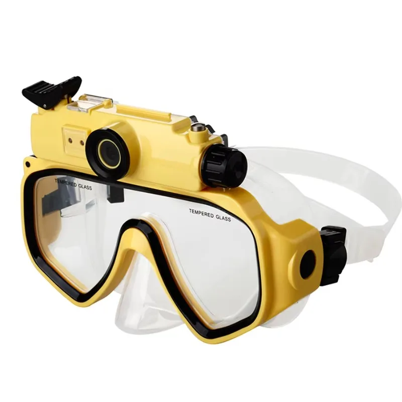 WT-RD34 diving mask camera waterproof strong anti fog video camera cheap new Diving Glasses Swimming Pool Underwater DV camera