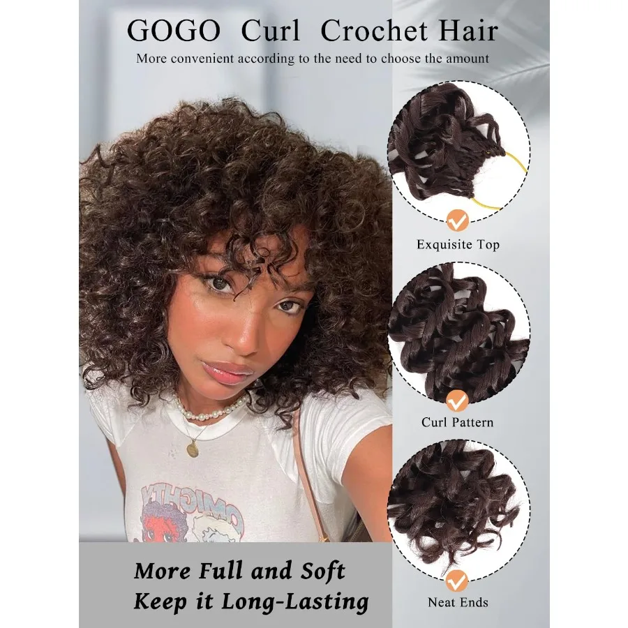 8 بوصة قصيرة مجعد الشعر الكروشيه للنساء السود مع موجة المحيط العميق الشاطئ الضفيرة الملمس 6 عبوات كروشيه اصطناعي الضفائر ل Na